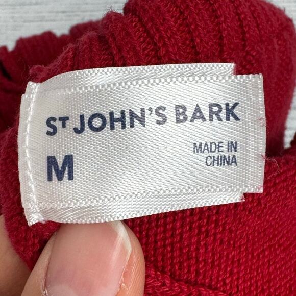 St. John's Bark Red Cable Knit Dog Sweater Size Medium - Picture 6 of 9